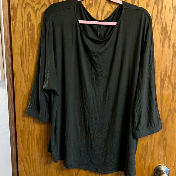 Daily Ritual Tops - Daily Ritual Women’s Olive Green Jersey Oversized Bunch Sleeve
